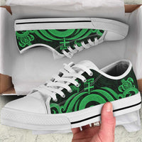 Fiji Low Top Canvas Shoes - Green Tentacle Turtle - Polynesian Pride