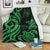 Niue Premium Blanket - Green Tentacle Turtle White - Polynesian Pride