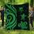 Tuvalu Premium Quilt - Green Tentacle Turtle Green - Polynesian Pride