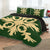 Hawaiian Royal Pattern Quilt Bed Set - Green - F2 Style - AH - Polynesian Pride