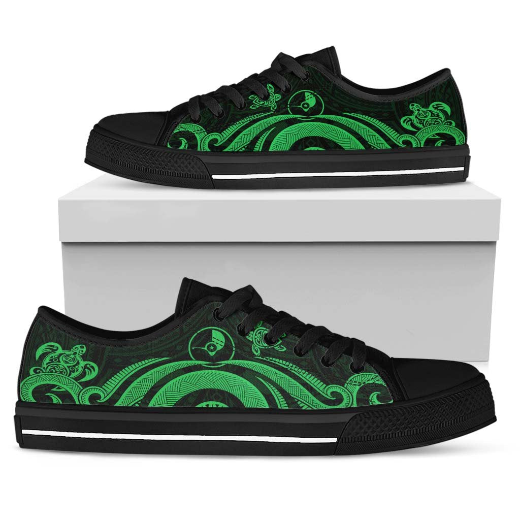 Yap Low Top Canvas Shoes - Green Tentacle Turtle - Polynesian Pride