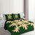 Hawaiian Royal Pattern Quilt Bed Set - Green - F2 Style - AH - Polynesian Pride