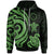 Cook Islands Hoodie Green Tentacle Turtle Unisex Green - Polynesian Pride