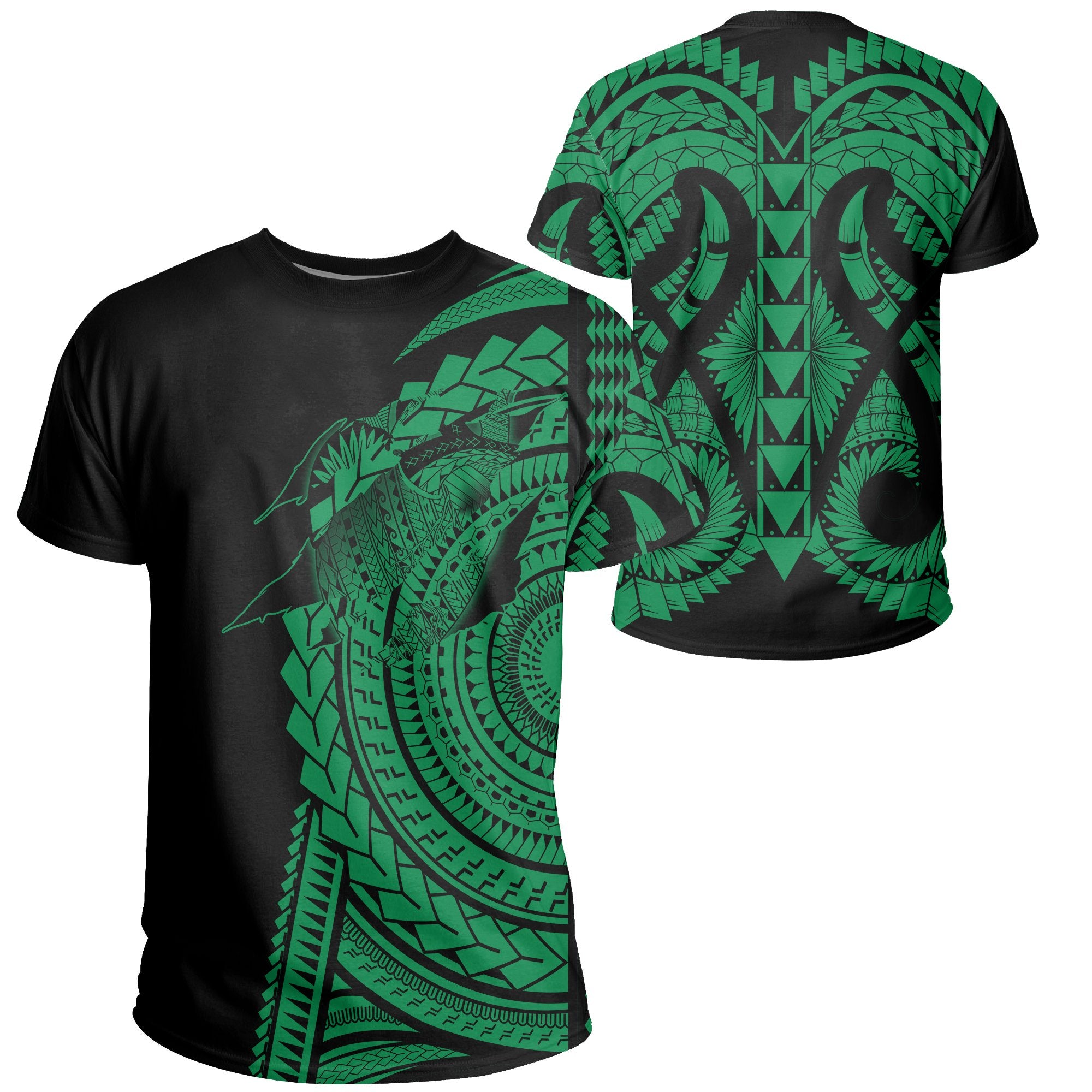 Hawaii Polynesian In My Heart T Shirt Ryan Style Green Unisex Green - Polynesian Pride