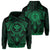 Polynesian Kakau Kanaka Turtle Map Hawaii Hoodie Circle Style Green Unisex Green - Polynesian Pride