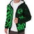 Tonga Sherpa Hoodie - Green Tentacle Turtle - Polynesian Pride