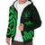 Niue Sherpa Hoodie - Green Tentacle Turtle - Polynesian Pride