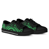 Niue Low Top Canvas Shoes - Green Tentacle Turtle - Polynesian Pride