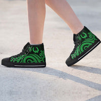 Pohnpei High Top Shoes - Green Tentacle Turtle - Polynesian Pride