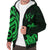 Kosrae Sherpa Hoodie - Green Tentacle Turtle - Polynesian Pride