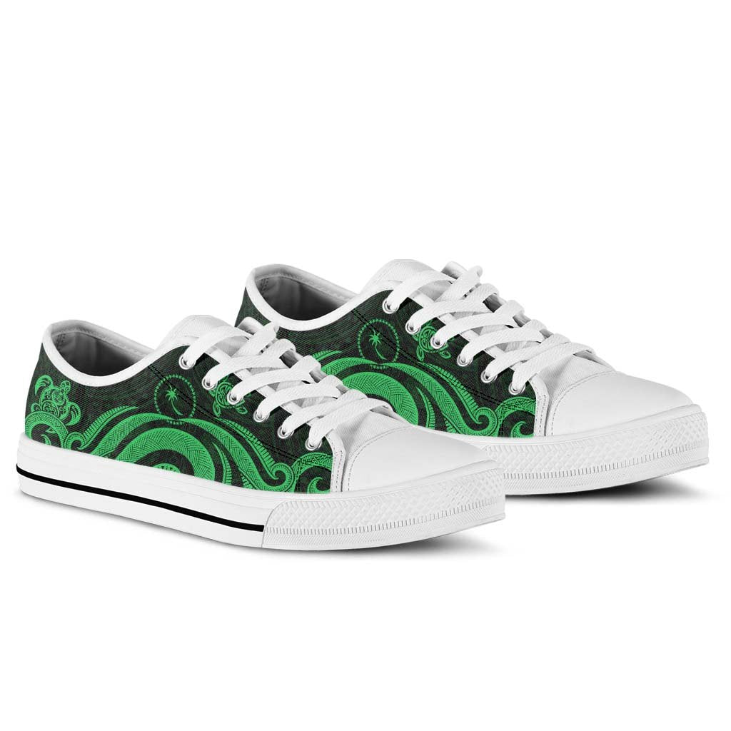 Chuuk Low Top Canvas Shoes - Green Tentacle Turtle - Polynesian Pride