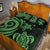 Fiji Quilt Bed Set - Green Tentacle Turtle - Polynesian Pride