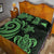 Tokelau Quilt Bed Set - Green Tentacle Turtle - Polynesian Pride