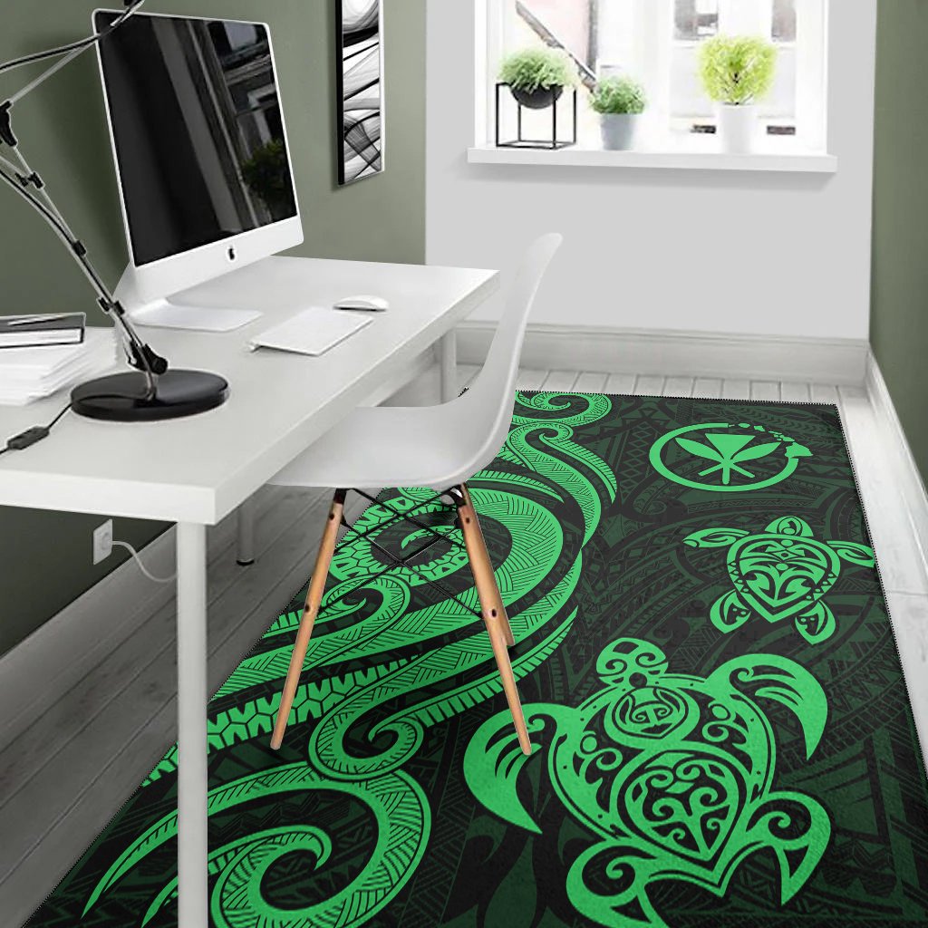Hawaii Area Rug - Green Tentacle Turtle - Polynesian Pride