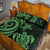 Chuuk Quilt Bed Set - Green Tentacle Turtle - Polynesian Pride