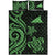 Tokelau Quilt Bed Set - Green Tentacle Turtle - Polynesian Pride