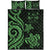 Fiji Quilt Bed Set - Green Tentacle Turtle Crest - Polynesian Pride