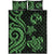 Tonga Quilt Bed Set - Green Tentacle Turtle - Polynesian Pride