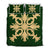 Hawaiian Royal Pattern Quilt Bed Set - Green - F2 Style - AH Green - Polynesian Pride