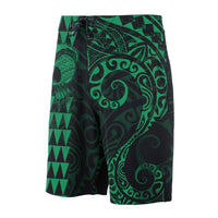 Hawaii Polynesian Warrior Board Shorts Green - Polynesian Pride