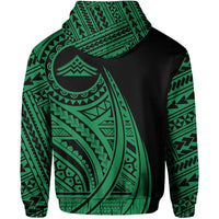 Hawaii Mauna Kea Polynesian Hoodie Tatoo Style Green - Polynesian Pride