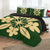 Hawaiian Royal Pattern Quilt Bed Set - Green - L1 Style - AH - Polynesian Pride