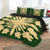 Hawaiian Royal Pattern Quilt Bed Set - Green - G2 Style - AH - Polynesian Pride