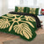 Hawaiian Royal Pattern Quilt Bed Set - Green - I3 Style - AH - Polynesian Pride