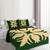 Hawaiian Royal Pattern Quilt Bed Set - Green - I1 Style - AH - Polynesian Pride