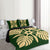 Hawaiian Royal Pattern Quilt Bed Set - Green - I3 Style - AH - Polynesian Pride