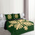 Hawaiian Royal Pattern Quilt Bed Set - Green - H2 Style - AH - Polynesian Pride