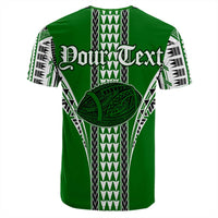 Hawaii Custom Green Football T Shirt - Polynesian Pride