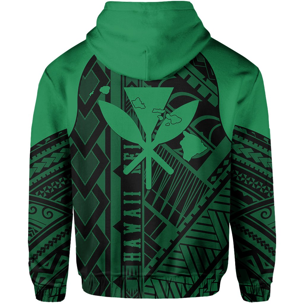 Hawaii Nei Hoodie Polynesian Green - Polynesian Pride