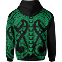 Hawaii Polynesian Hoodie In My Heart Ryan Style Green - Polynesian Pride