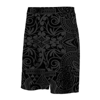 Hawaii Polynesian Tribal Turtle Board Shorts Grey - Polynesian Pride