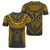 Hawaiian Kanaka Map Football Jersey T Shirt Grey and Yellow Roger Style Unisex Grey - Polynesian Pride