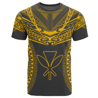 Hawaiian Kanaka Map Football Jersey T Shirt Grey and Yellow Roger Style - Polynesian Pride