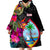 Guam Hibiscus Polynesian Pattern Wearable Blanket Hoodie LT9 - Polynesian Pride