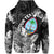 Custom Guam Polynesian Hoodie Tropical Flowers Black LT8 - Polynesian Pride