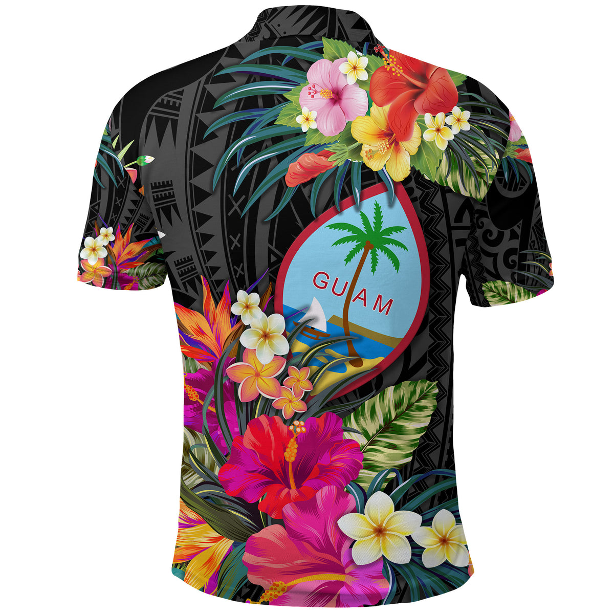 Guam Polynesian Polo Shirt Tropical Flowers Colorful Vibes LT8 - Polynesian Pride