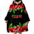 Guam Polynesian Black Hibiscus Wearable Blanket Hoodie LT9 - Polynesian Pride