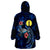 Guam Polynesian Blue Turtle Hibiscus Wearable Blanket Hoodie LT9 - Polynesian Pride