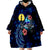 Guam Polynesian Blue Turtle Hibiscus Wearable Blanket Hoodie LT9 - Polynesian Pride