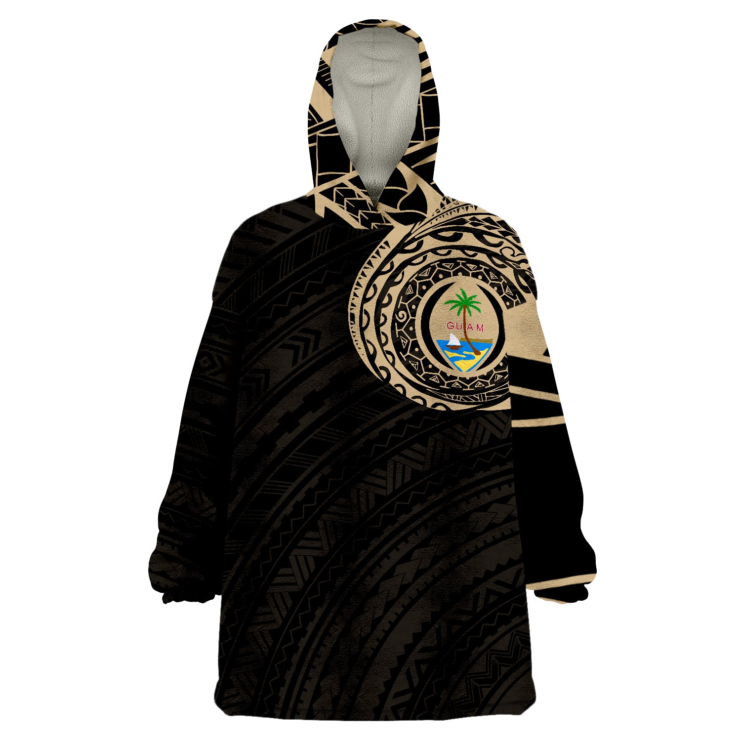 Guam Polynesian Tattoo New Update Wearable Blanket Hoodie LT9 Unisex One Size - Polynesian Pride