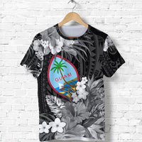 Guam Polynesian T Shirt Tropical Flowers Black LT8 - Polynesian Pride