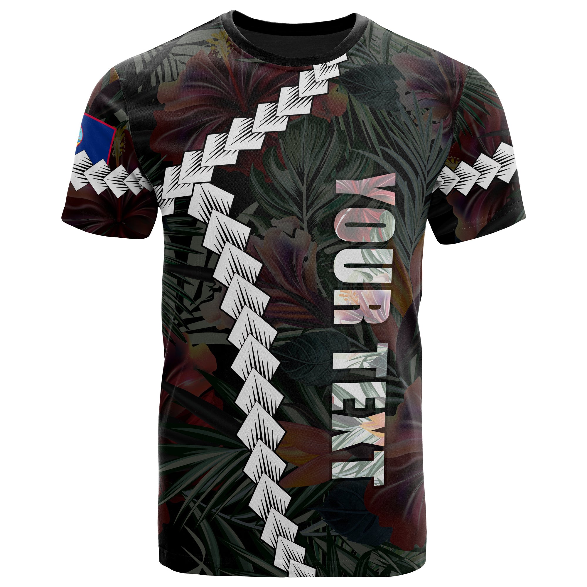 Guam Polynesian Custom T Shirt Chain Polynesian Unisex BLACK - Polynesian Pride