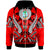 Guam Zip Hoodie Tribal Sun Tattoo Red Color Unisex Red - Polynesian Pride