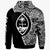 Guam Zip Hoodie Hook Tattoo Black Color - Polynesian Pride