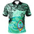 Guam Polo Shirt Vintage Floral Pattern Green Color Unisex Green - Polynesian Pride