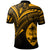 Guam Polo Shirt Gold Color Cross Style - Polynesian Pride